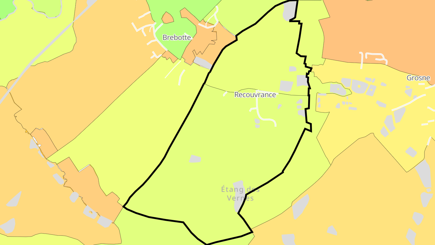 Carte des prix de l'immobilier Recouvrance