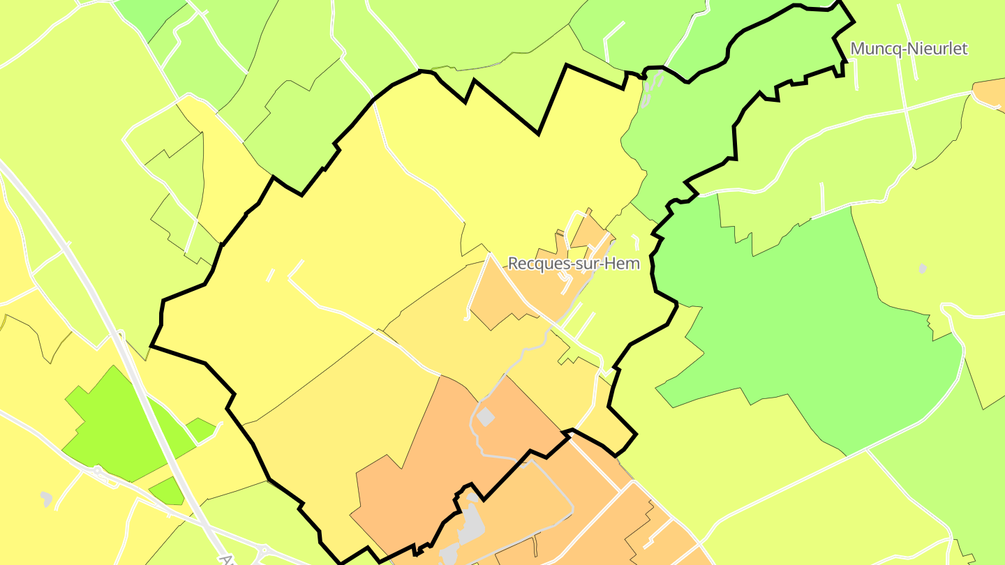 Carte des prix de l'immobilier Recques-sur-Hem