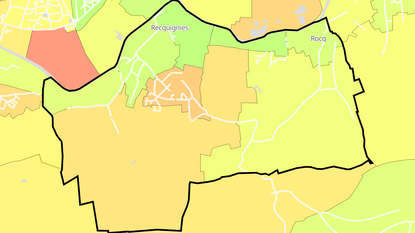 Carte des prix de l'immobilier Recquignies