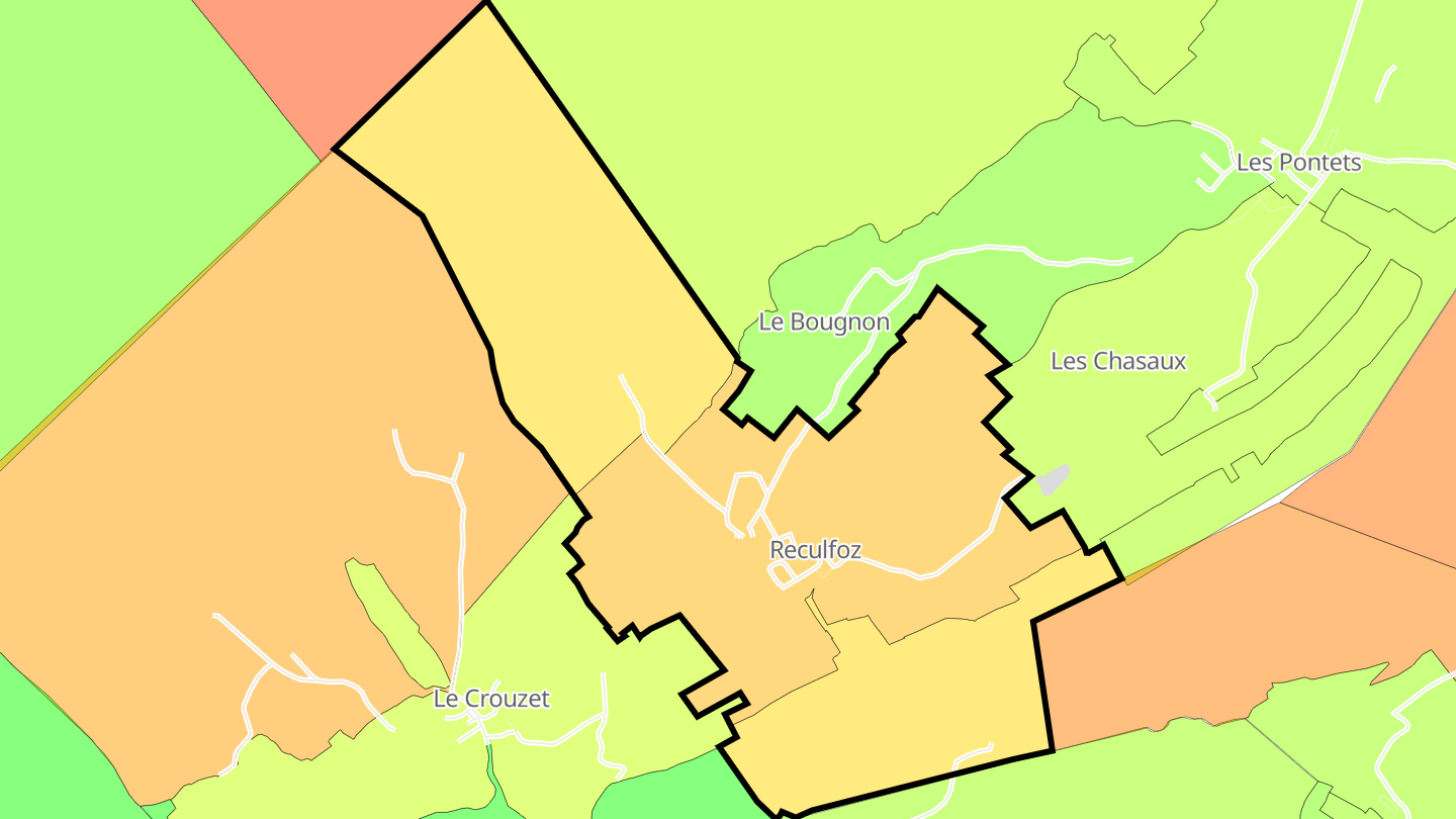 Carte des prix de l'immobilier Reculfoz