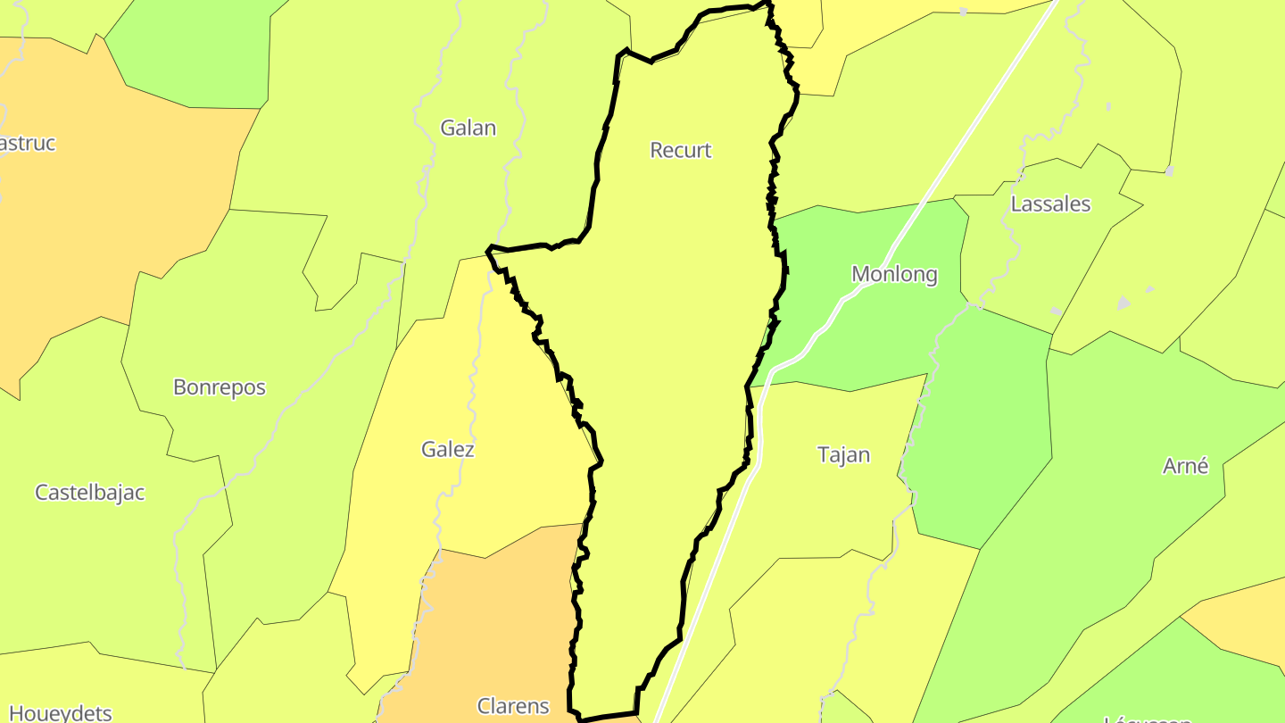 Carte des prix de l'immobilier Recurt