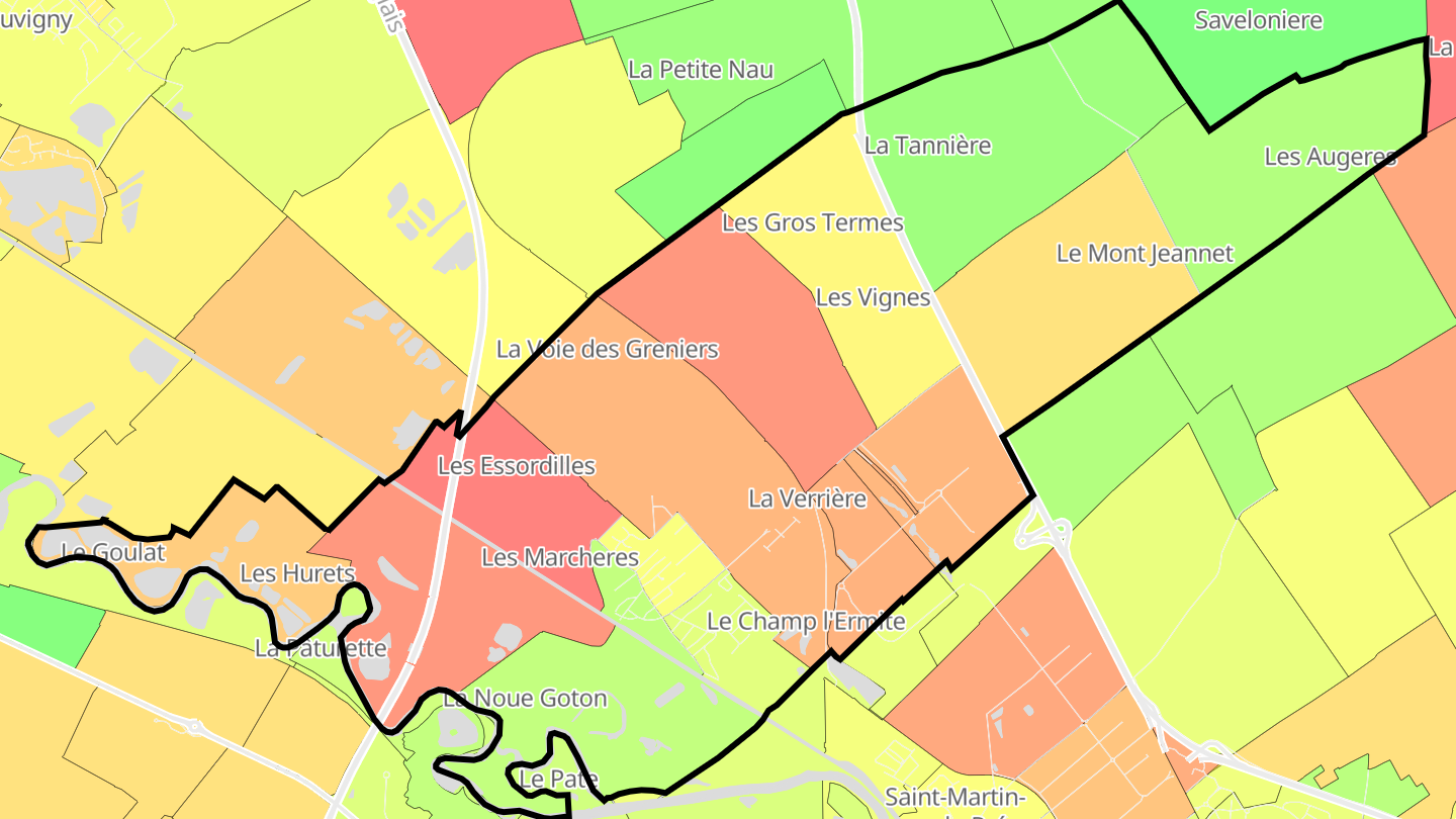 Carte des prix de l'immobilier Recy