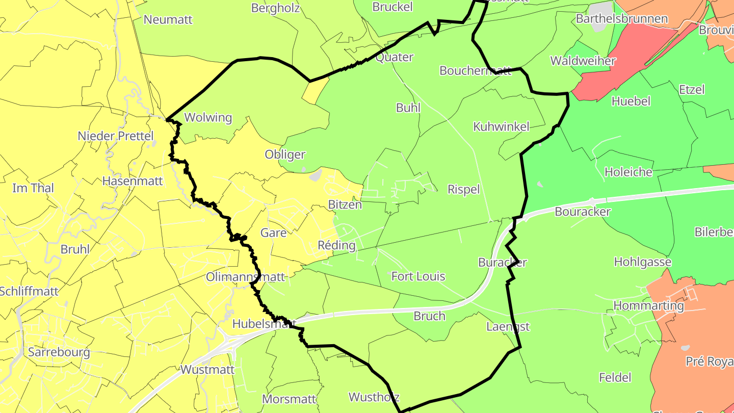 Carte des prix de l'immobilier Réding