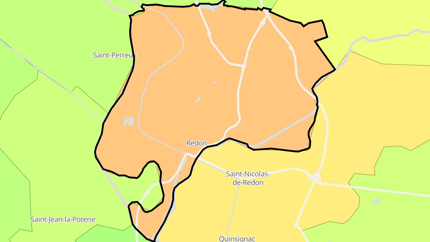 Carte des prix de l'immobilier Redon