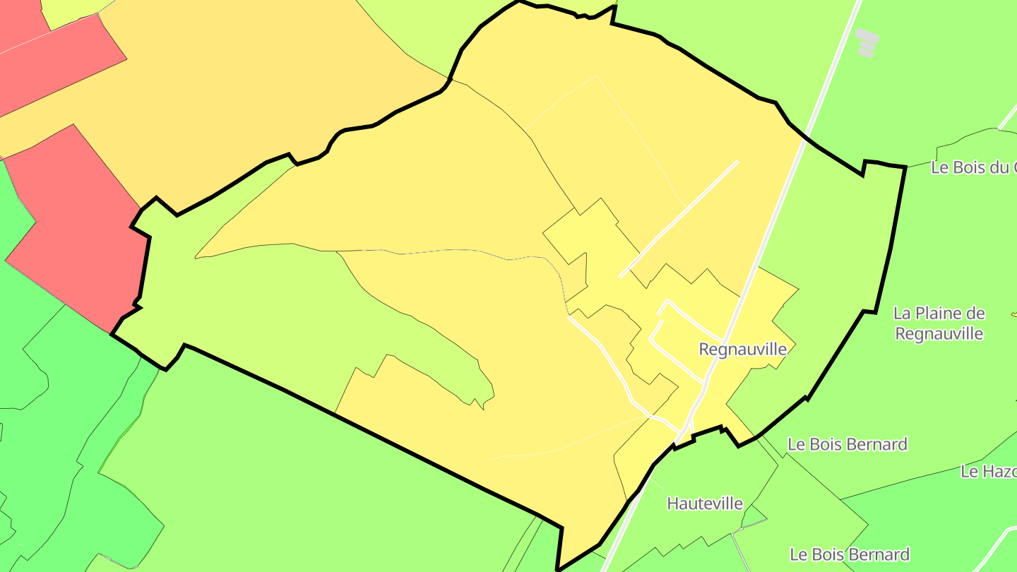 Carte des prix de l'immobilier Regnauville