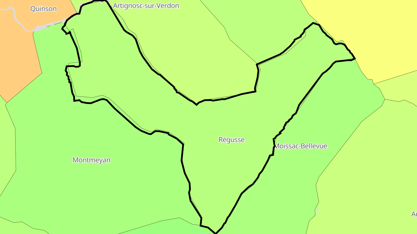 Carte des prix de l'immobilier Régusse