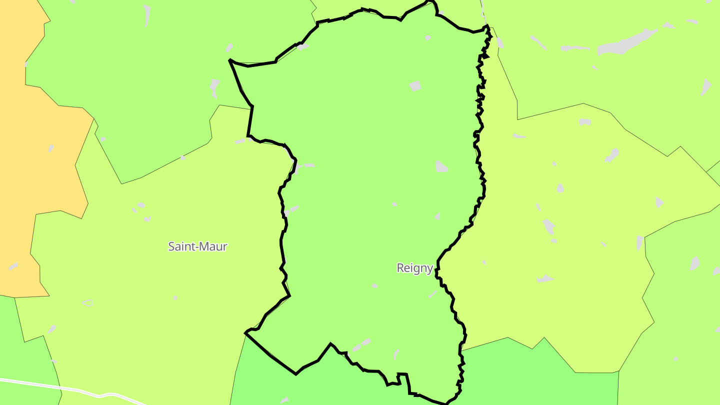 Carte des prix de l'immobilier Reigny