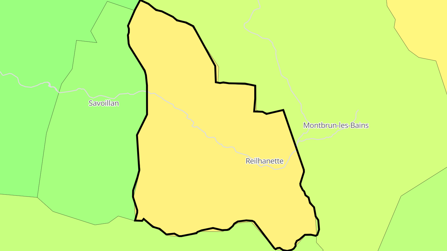 Carte des prix de l'immobilier Reilhanette