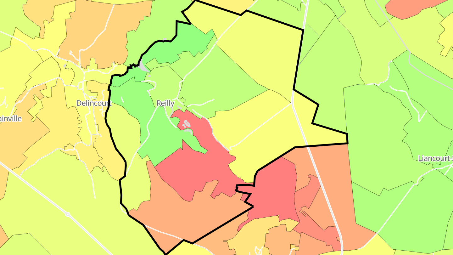 Carte des prix de l'immobilier Reilly