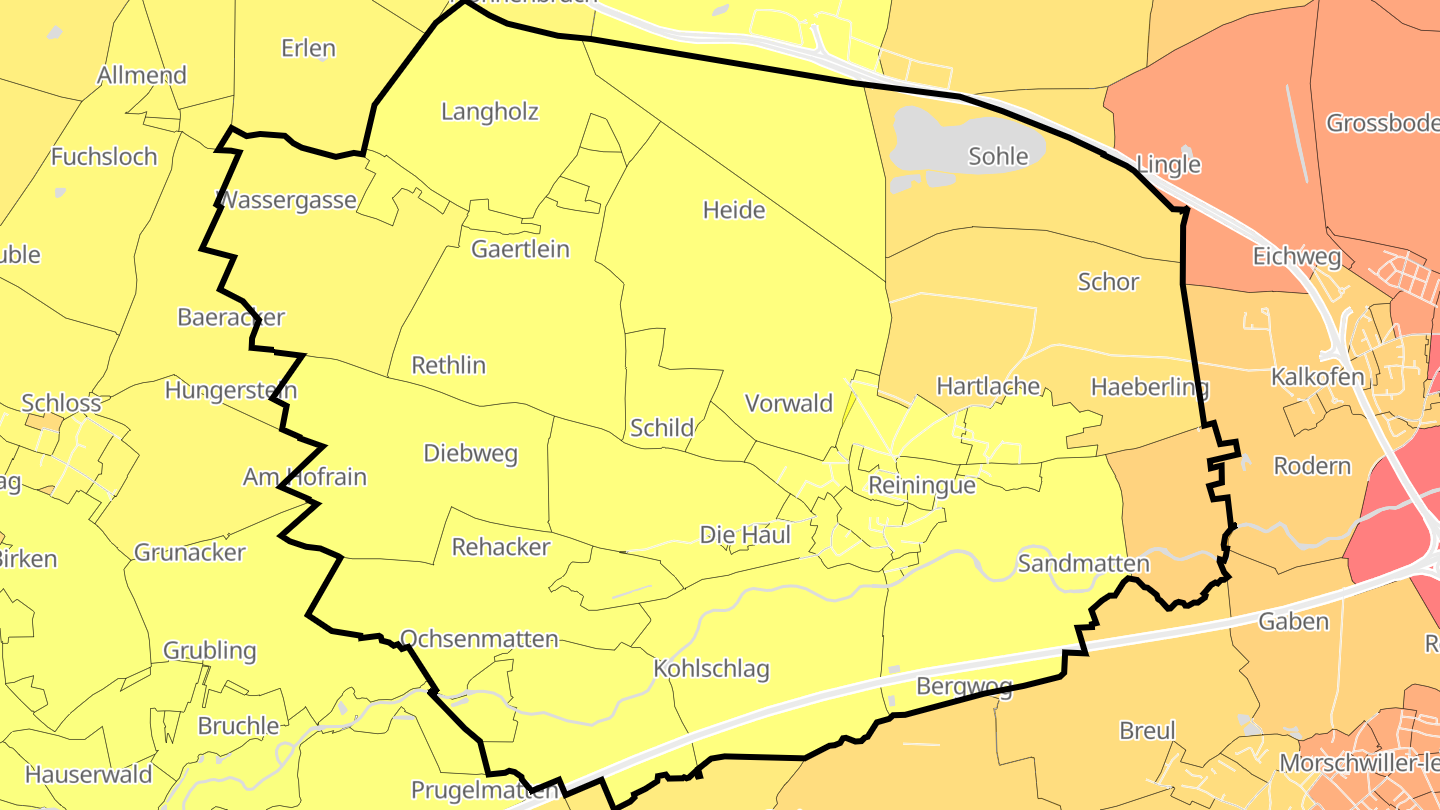 Carte des prix de l'immobilier Reiningue