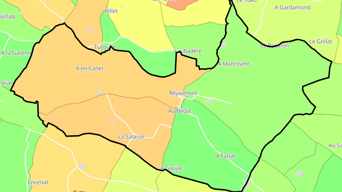 Carte des prix de l'immobilier Réjaumont
