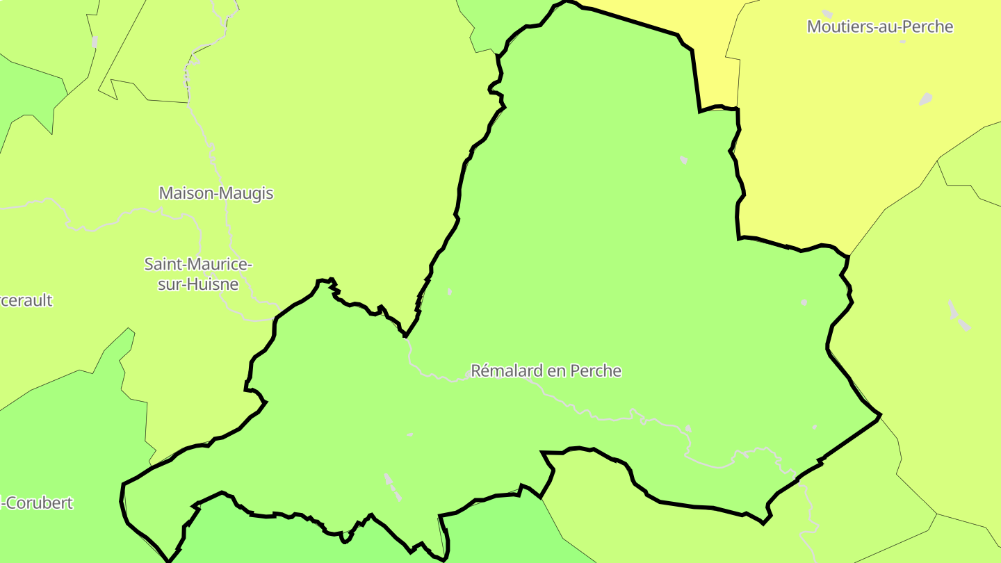 Carte des prix de l'immobilier Rémalard en Perche