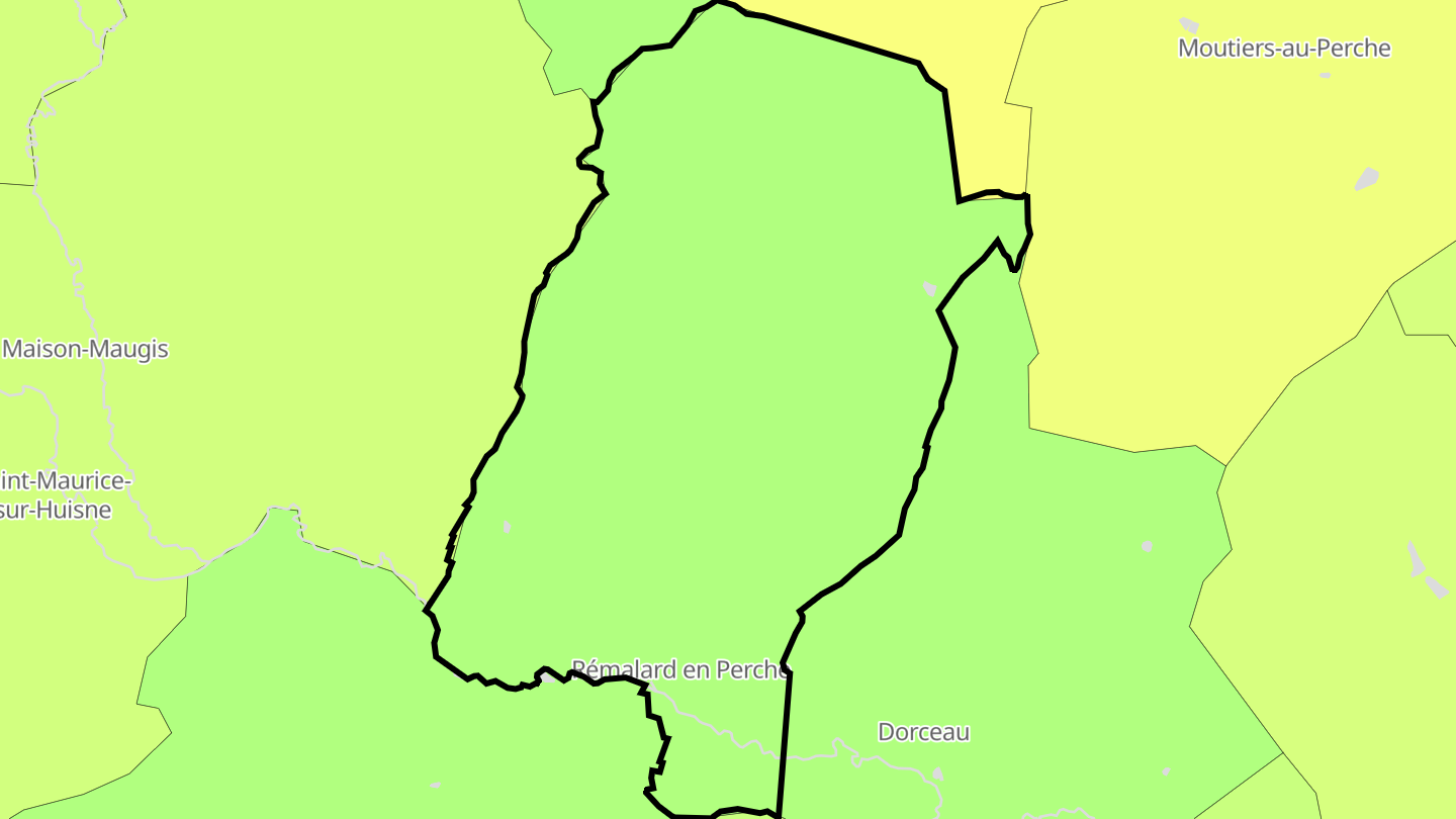 Carte des prix de l'immobilier Rémalard