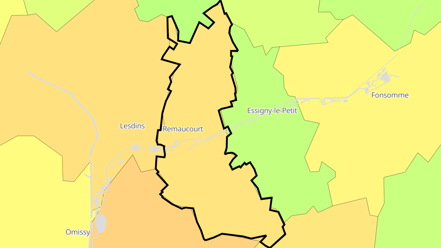 Carte des prix de l'immobilier Remaucourt