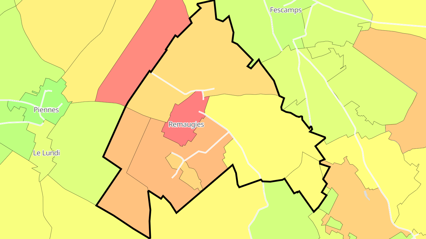 Carte des prix de l'immobilier Remaugies