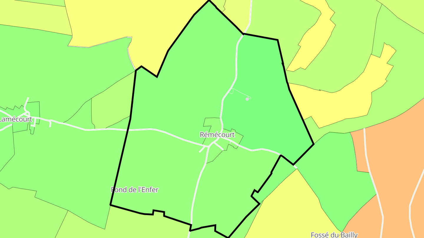 Carte des prix de l'immobilier Rémécourt