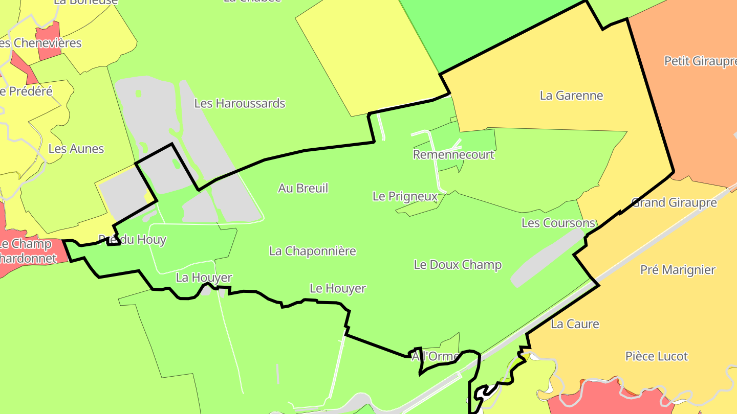 Carte des prix de l'immobilier Remennecourt