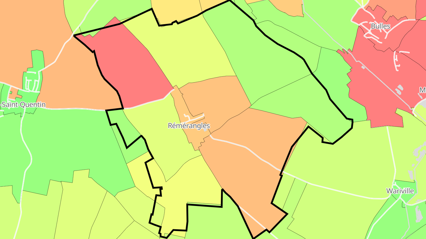 Carte des prix de l'immobilier Rémérangles