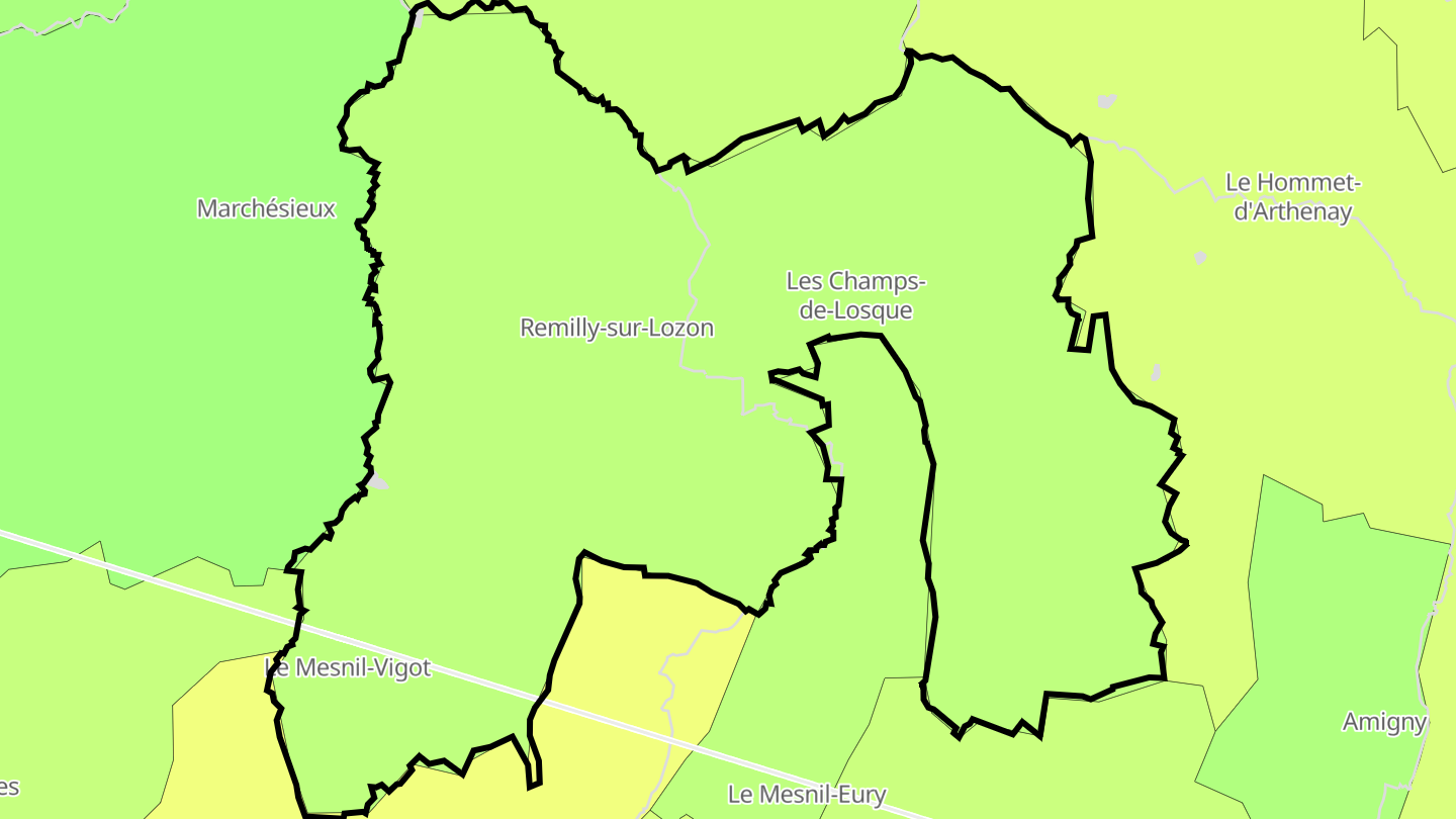 Carte des prix de l'immobilier Remilly Les Marais