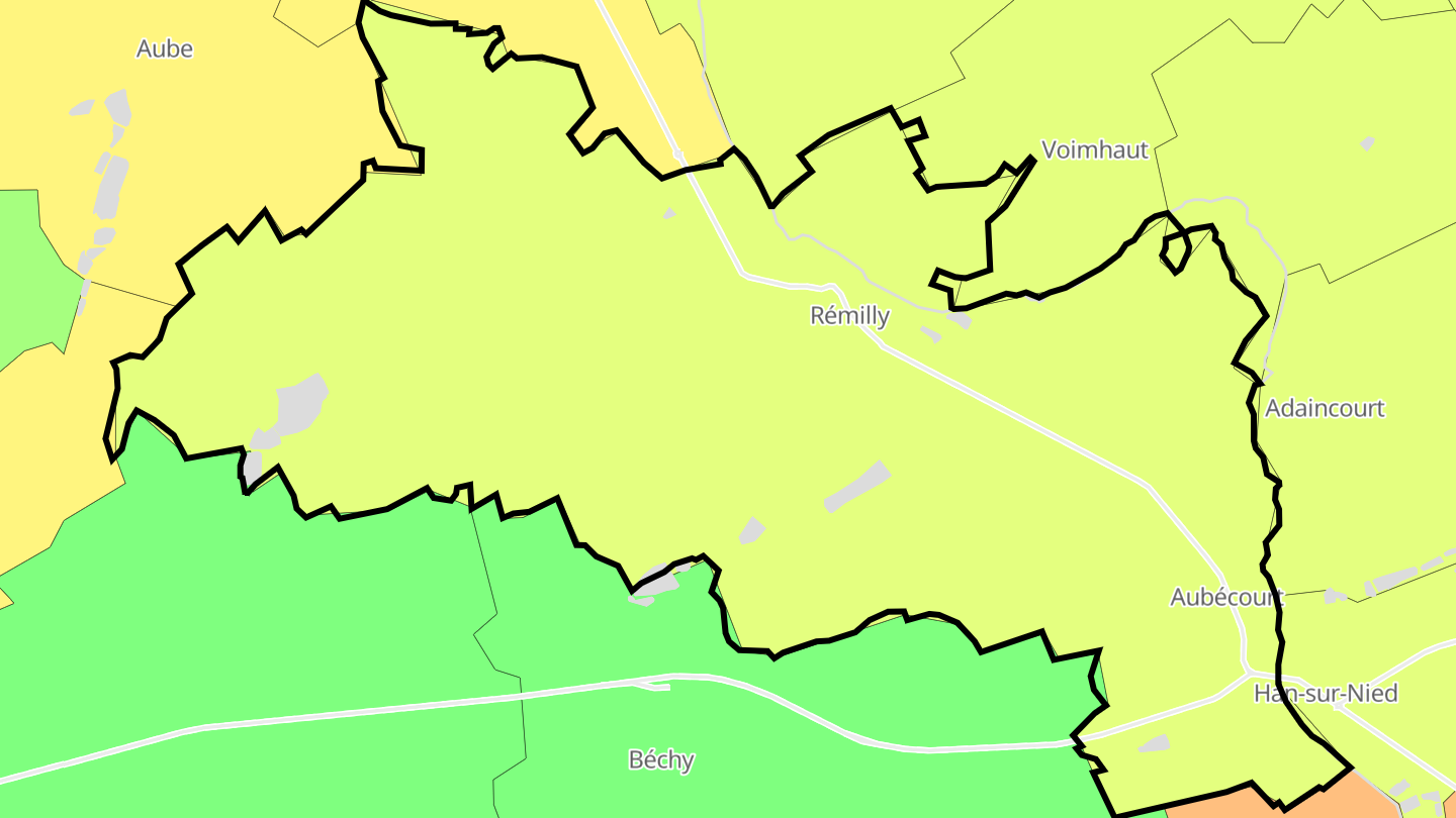 Carte des prix de l'immobilier Rémilly