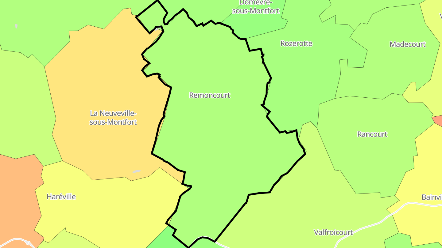 Carte des prix de l'immobilier Remoncourt