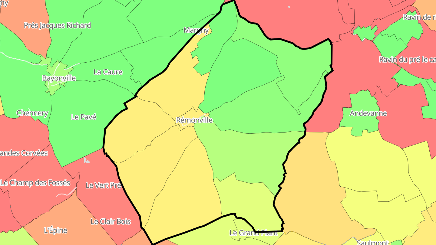 Carte des prix de l'immobilier Rémonville