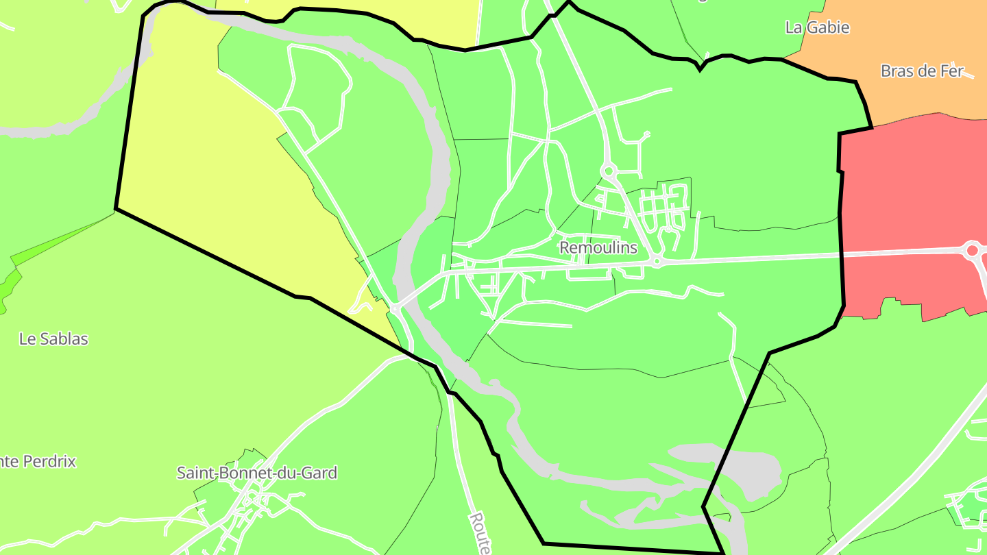 Carte des prix de l'immobilier Remoulins