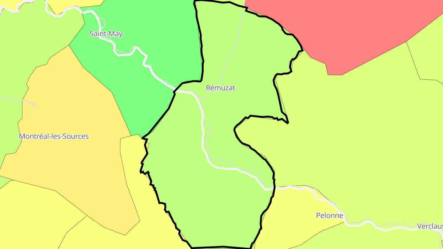 Carte des prix de l'immobilier Rémuzat