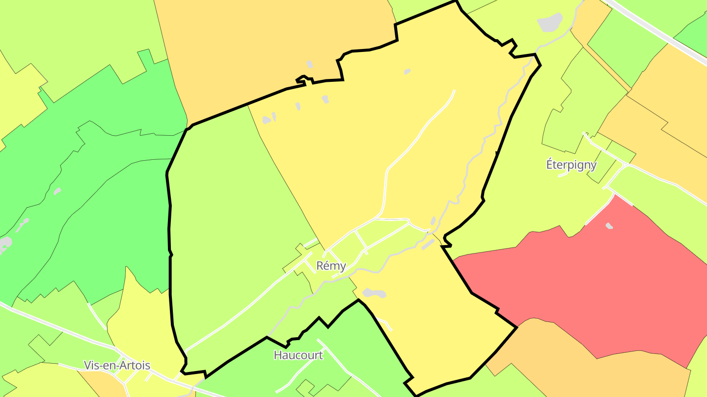 Carte des prix de l'immobilier Rémy