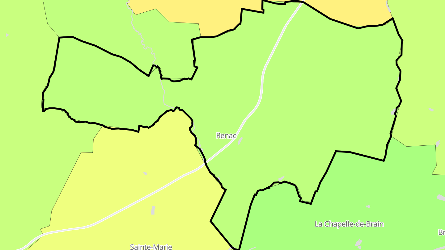 Carte des prix de l'immobilier Renac
