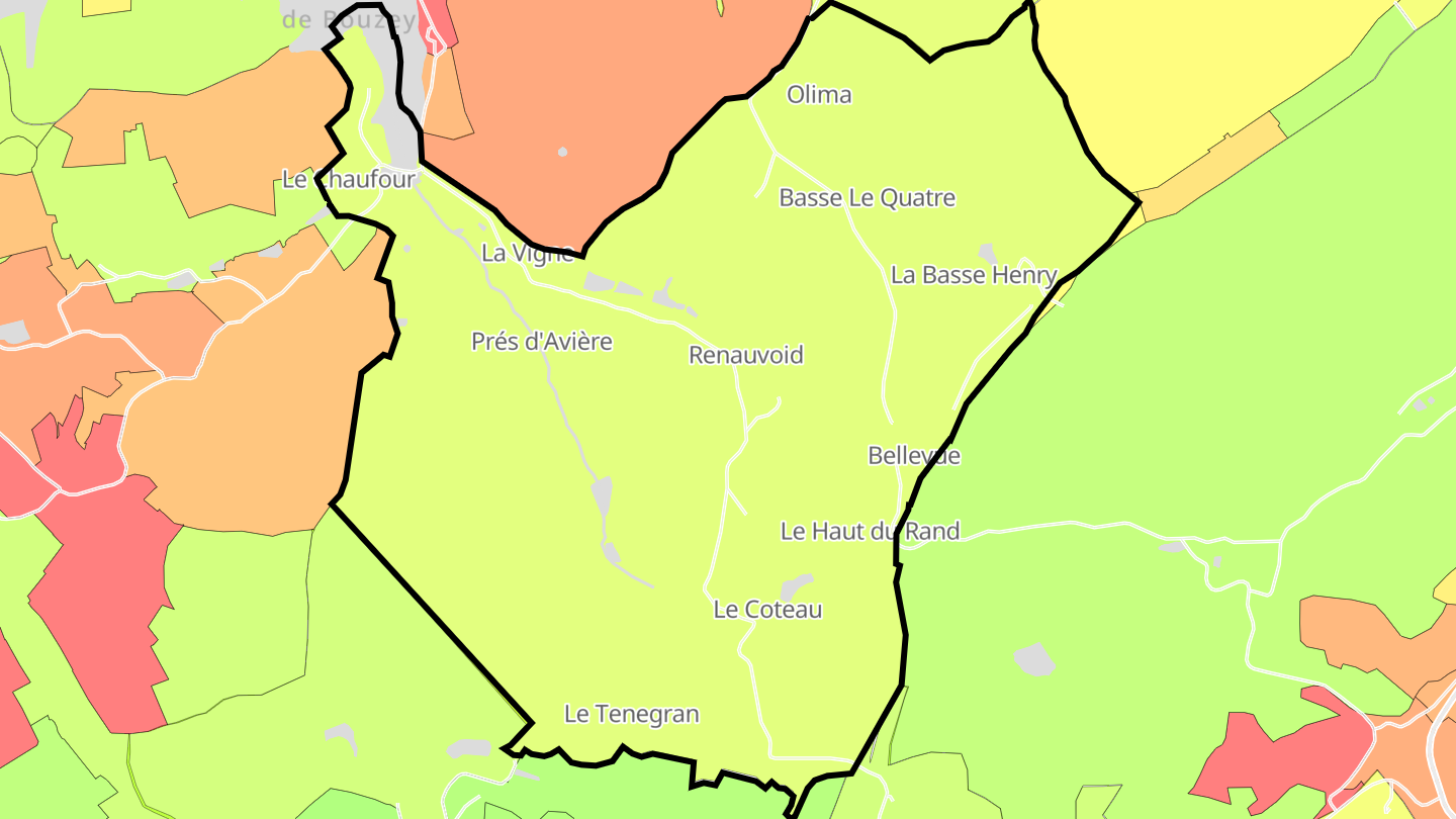 Carte des prix de l'immobilier Renauvoid