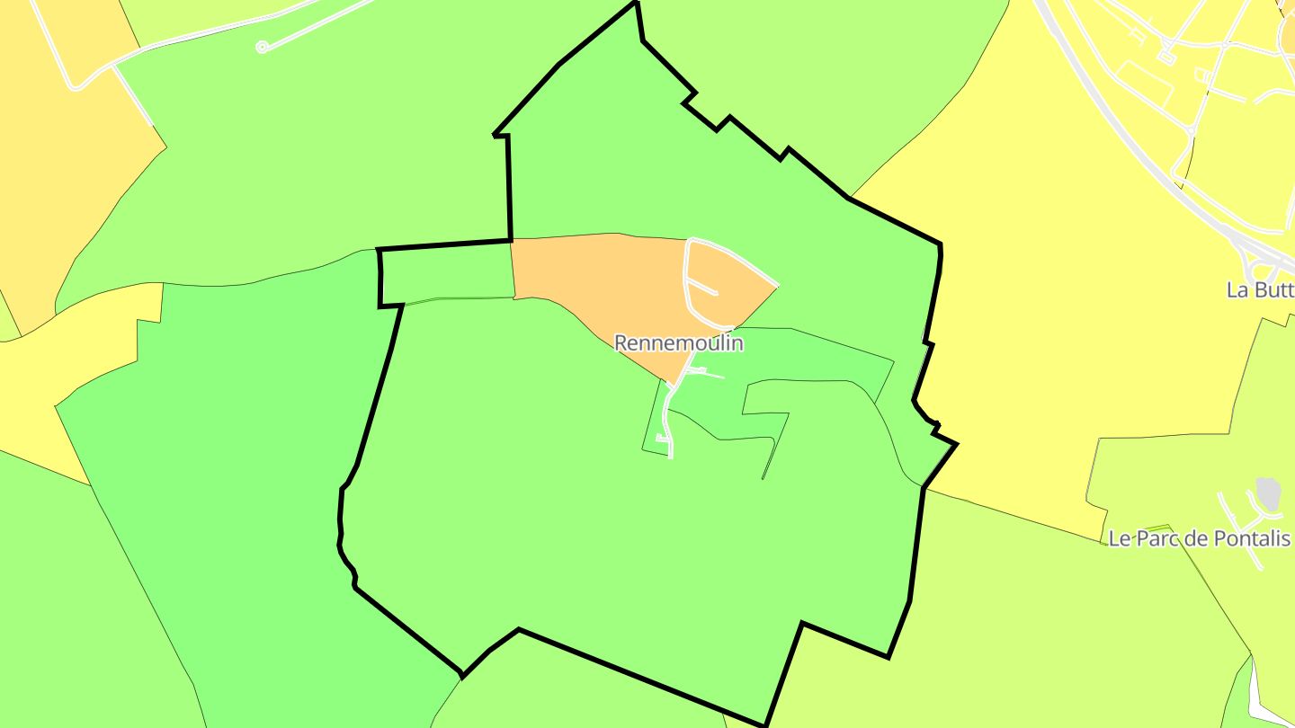 Carte des prix de l'immobilier Rennemoulin