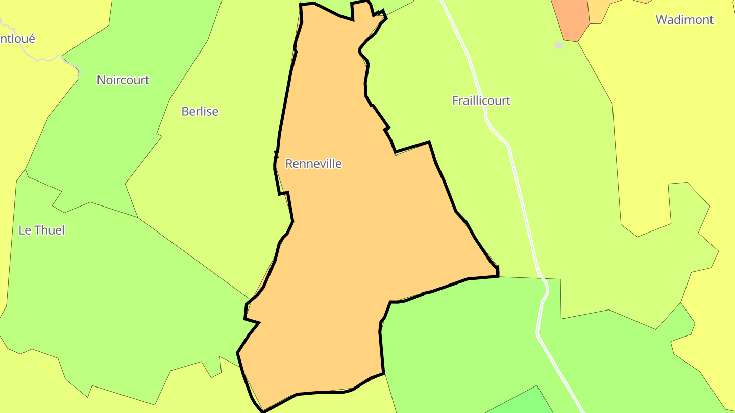 Carte des prix de l'immobilier Renneville
