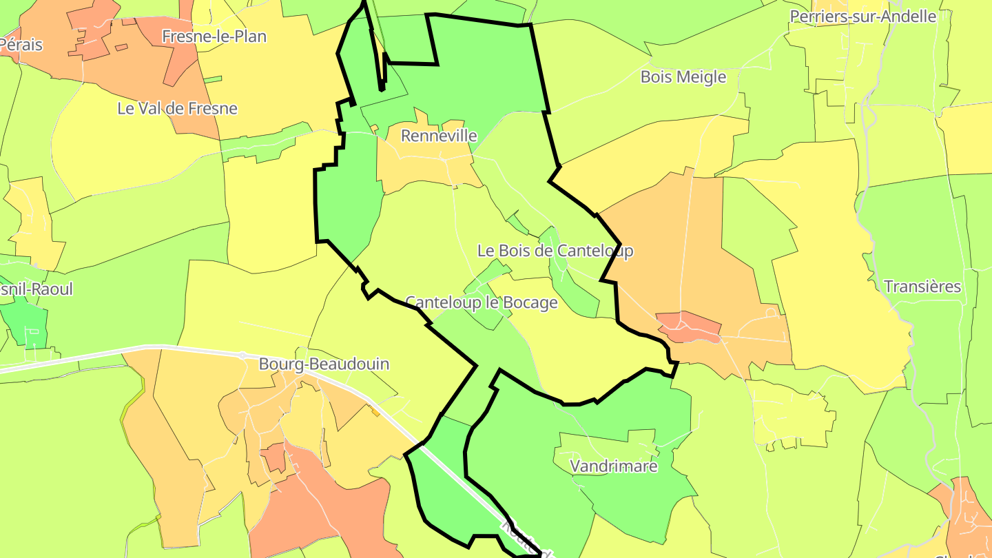 Carte des prix de l'immobilier Renneville