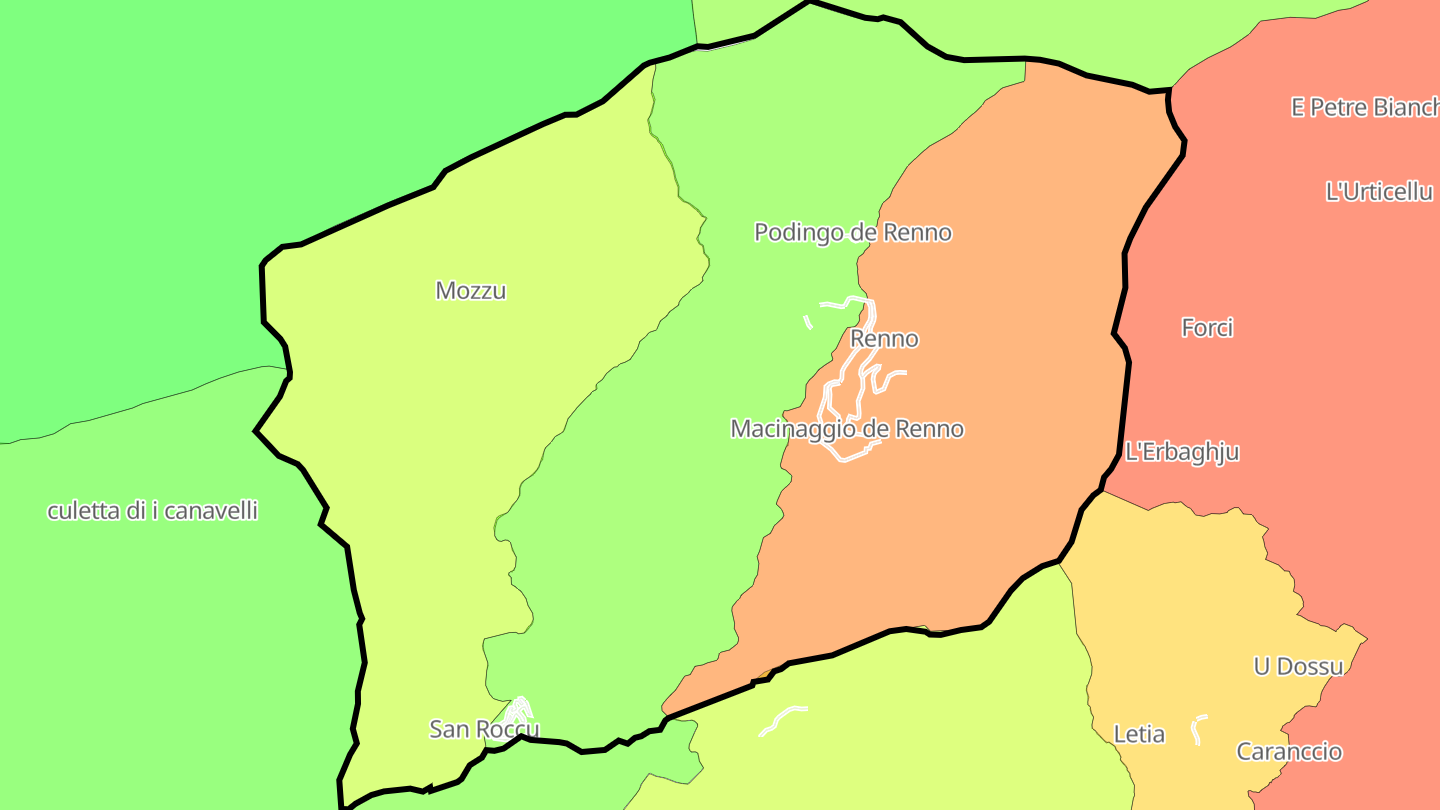 Carte des prix de l'immobilier Renno