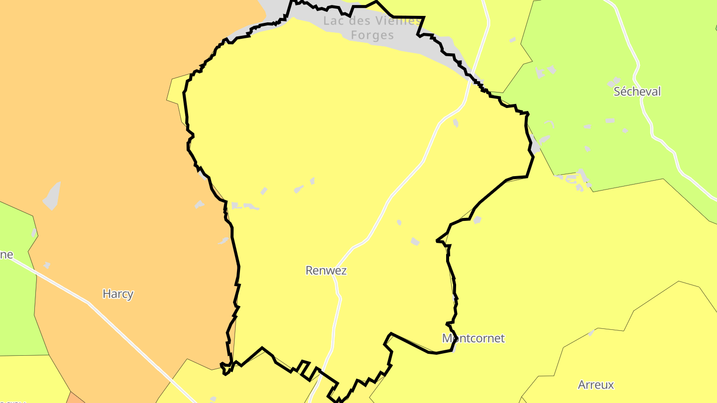 Carte des prix de l'immobilier Renwez