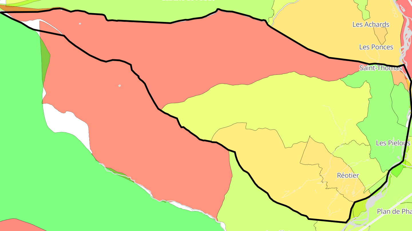 Carte des prix de l'immobilier Réotier