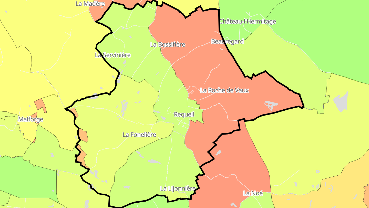 Carte des prix de l'immobilier Requeil