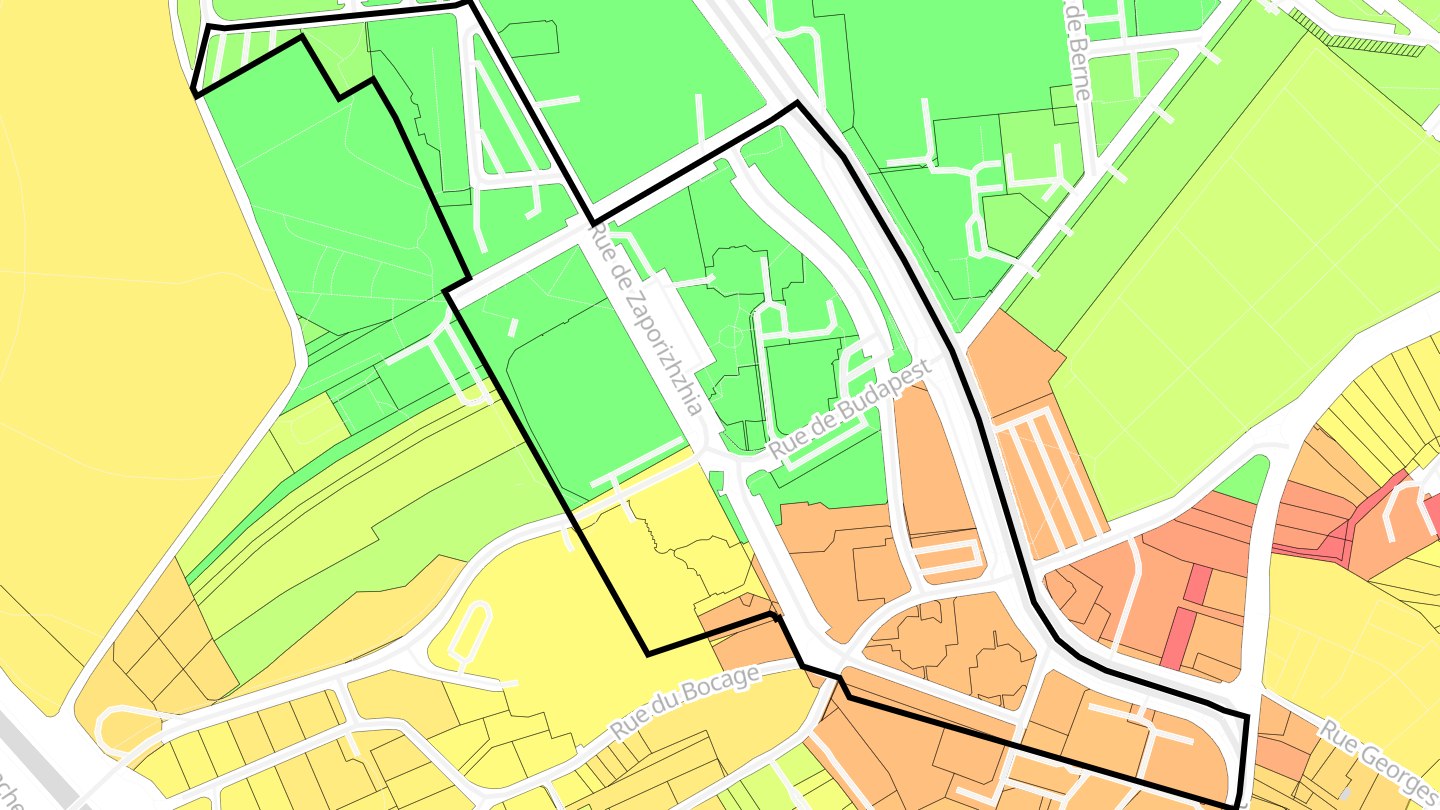 Carte des prix de l'immobilier Résidences Zaporojie Sud