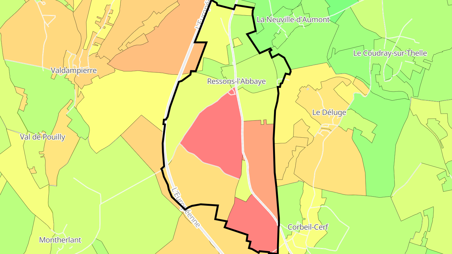 Carte des prix de l'immobilier Ressons-l'Abbaye