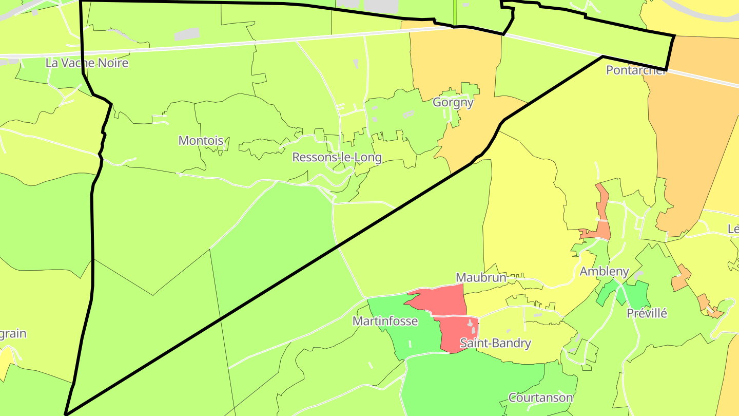 Carte des prix de l'immobilier Ressons-le-Long