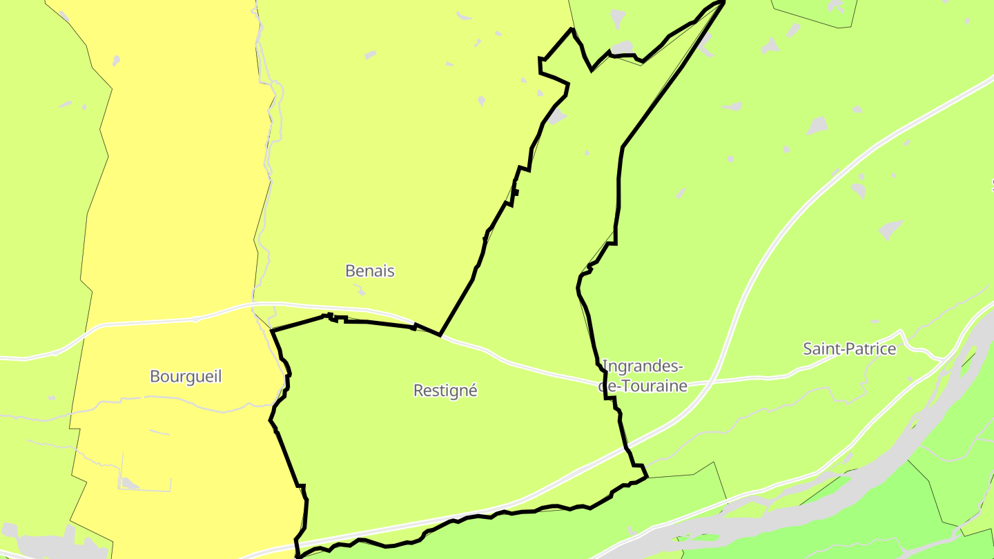 Carte des prix de l'immobilier Restigné