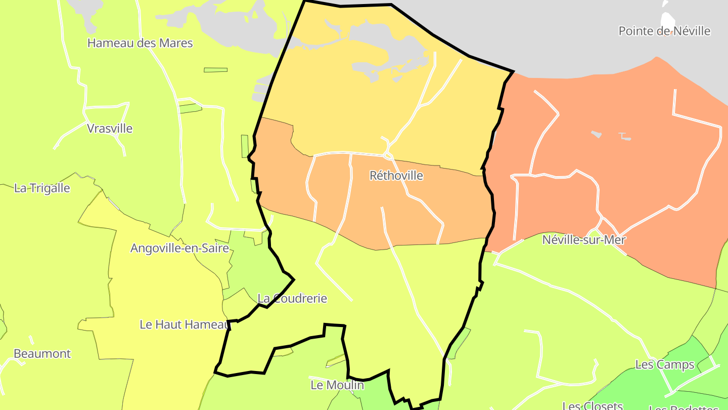 Carte des prix de l'immobilier Réthoville