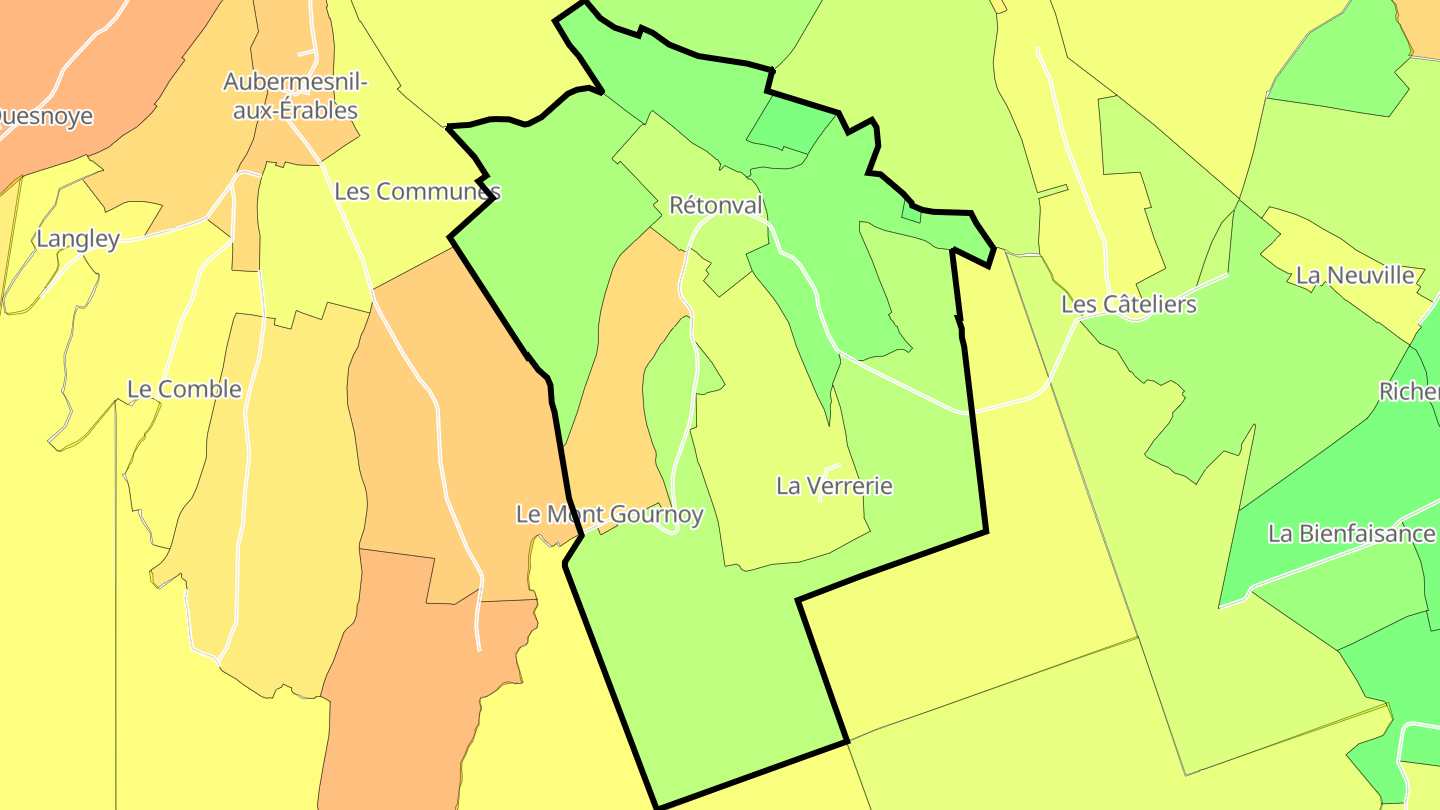 Carte des prix de l'immobilier Rétonval