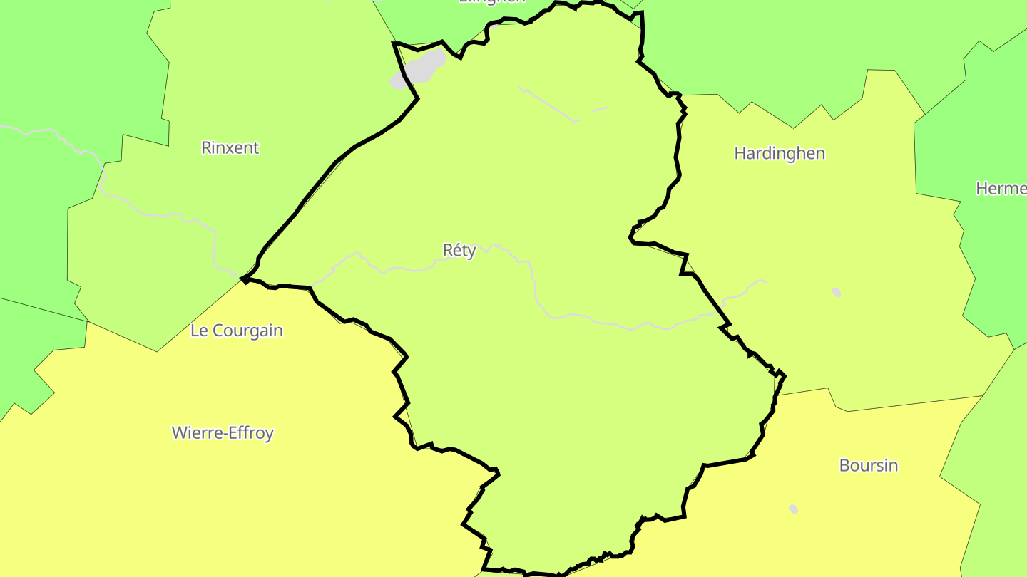 Carte des prix de l'immobilier Rety