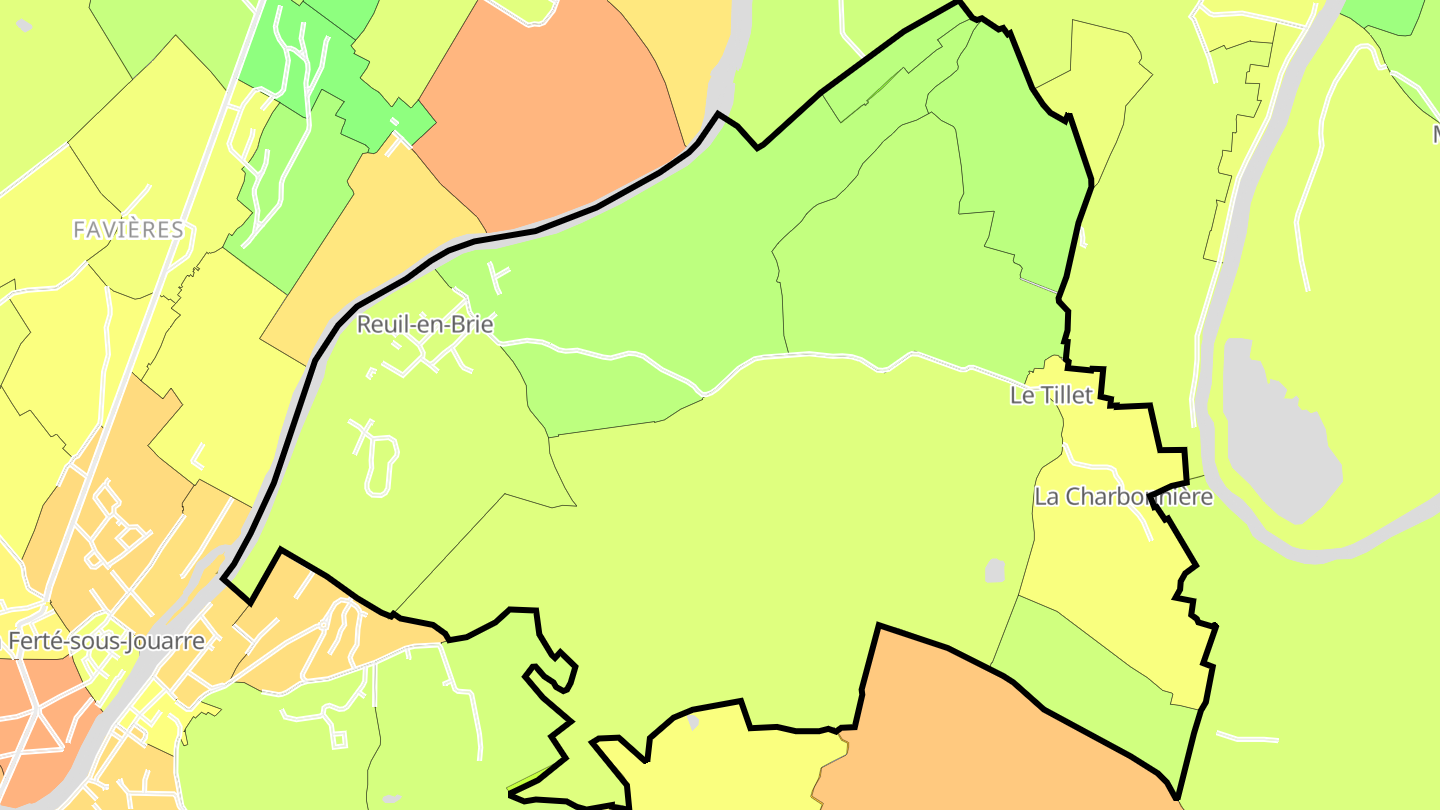 Carte des prix de l'immobilier Reuil-en-Brie