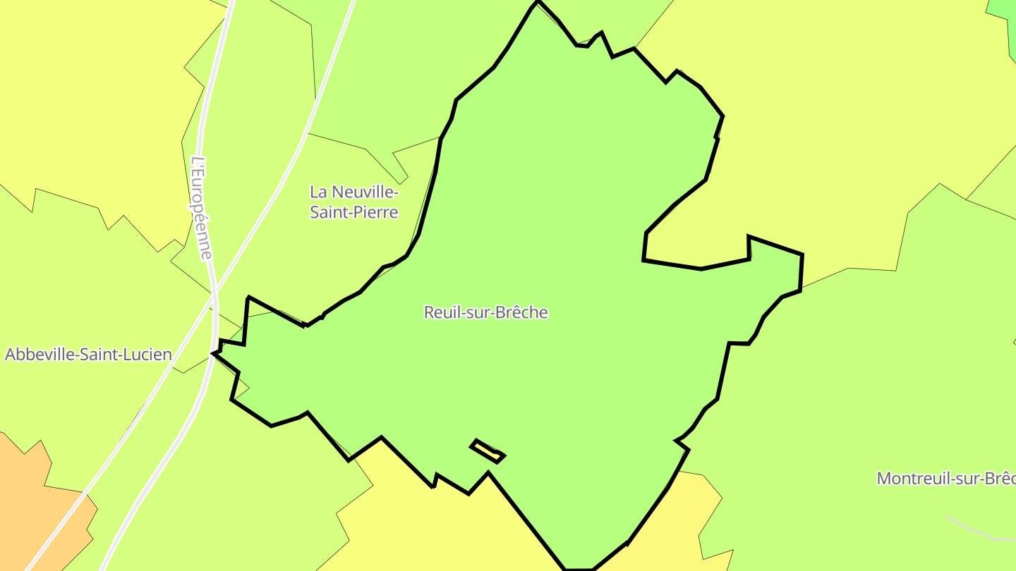 Carte des prix de l'immobilier Reuil-sur-Brêche