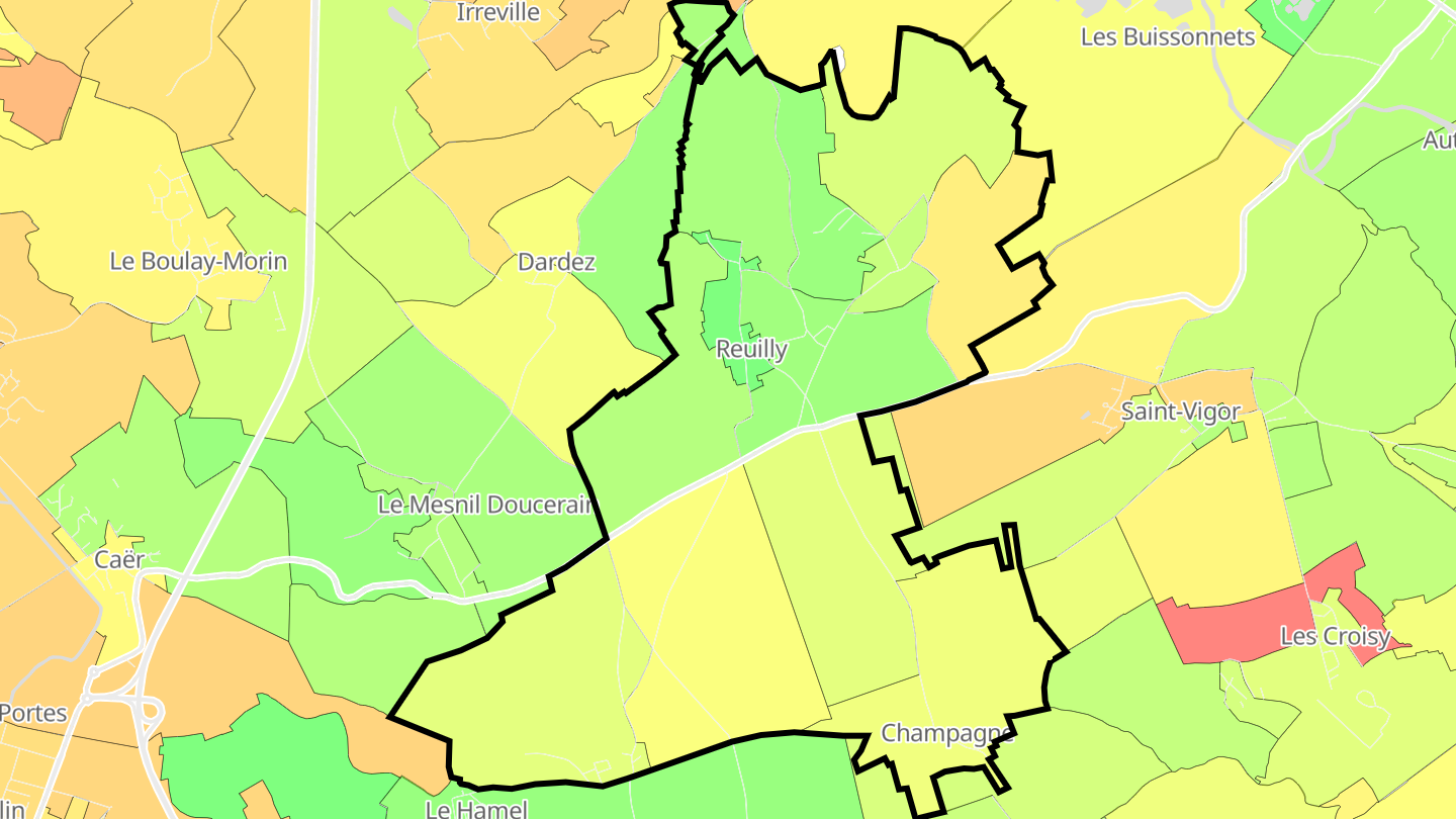 Carte des prix de l'immobilier Reuilly