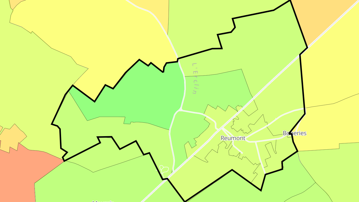 Carte des prix de l'immobilier Reumont