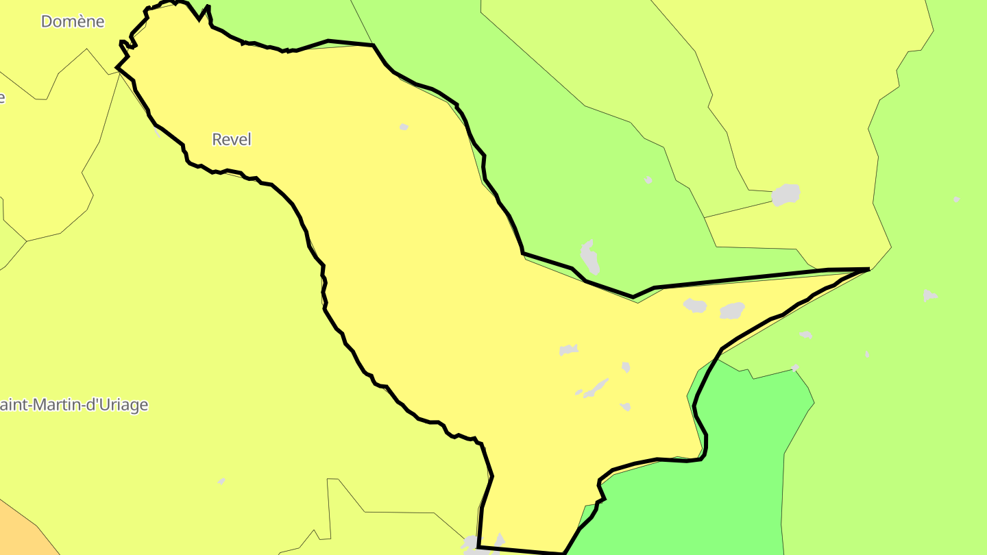 Carte des prix de l'immobilier Revel